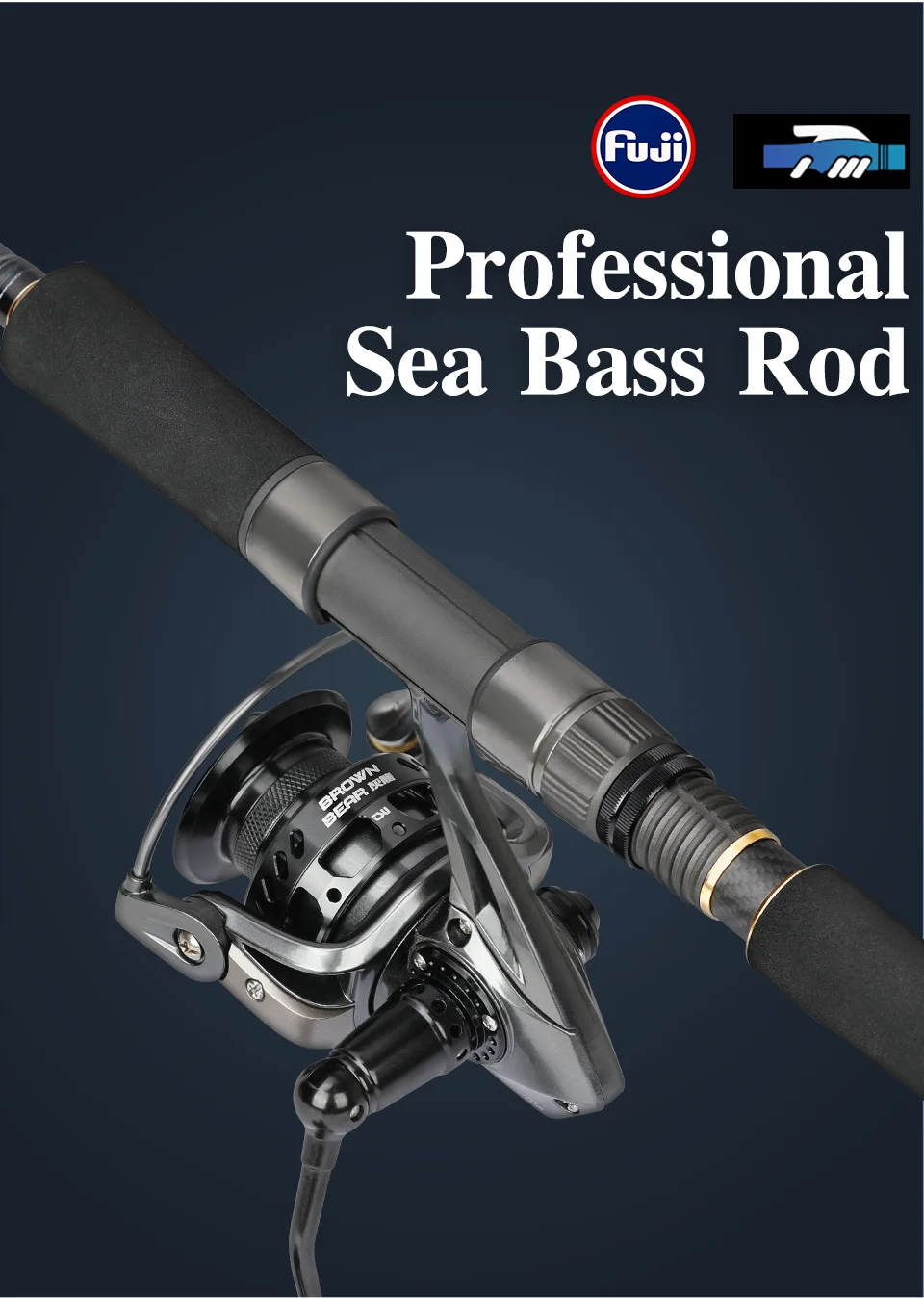 TSURINOYA Long Casting Seabass Rod STRUGGLE MF Action ML M 3.21m 2.92m 2.77m 2.62m 2 Section Spinning Rod Shore Fishing Rod