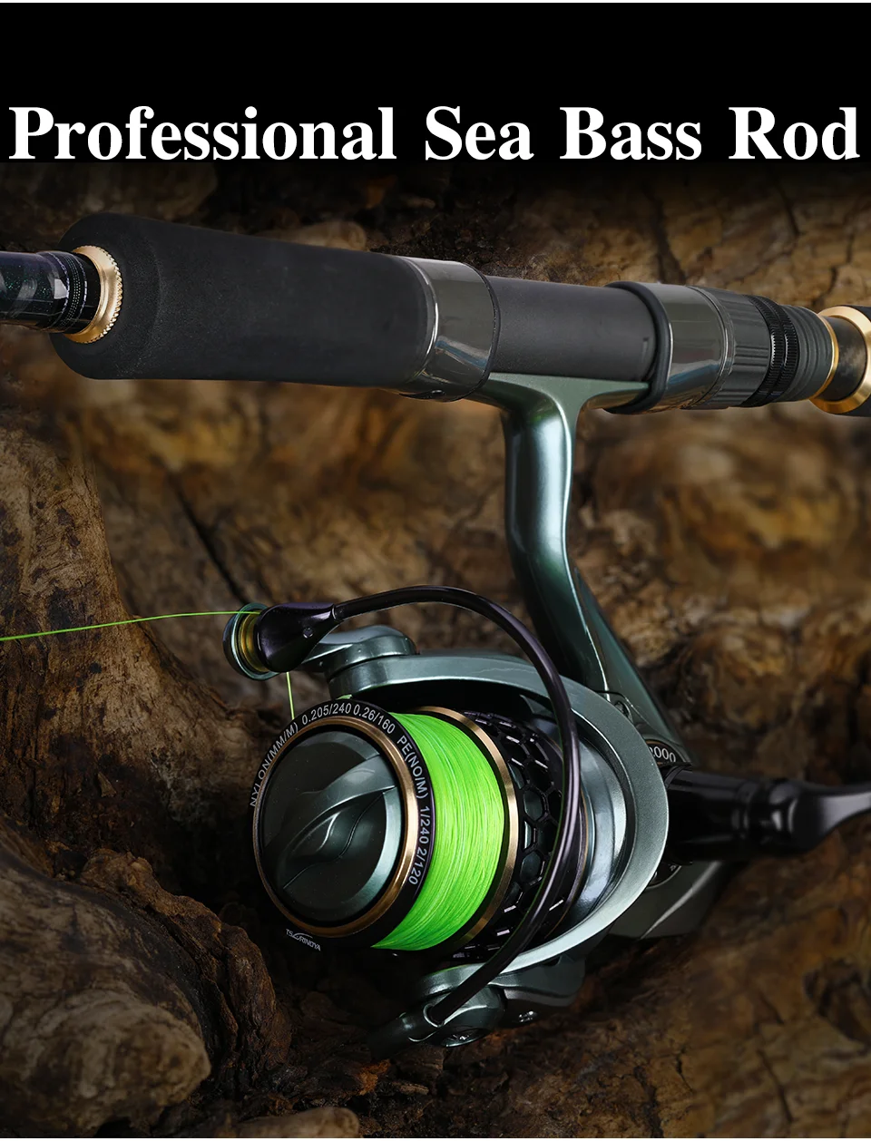 TSURINOYA Long Casting Seabass Rod STRUGGLE MF Action ML M 3.21m 2.92m 2.77m 2.62m 2 Section Spinning Rod Shore Fishing Rod