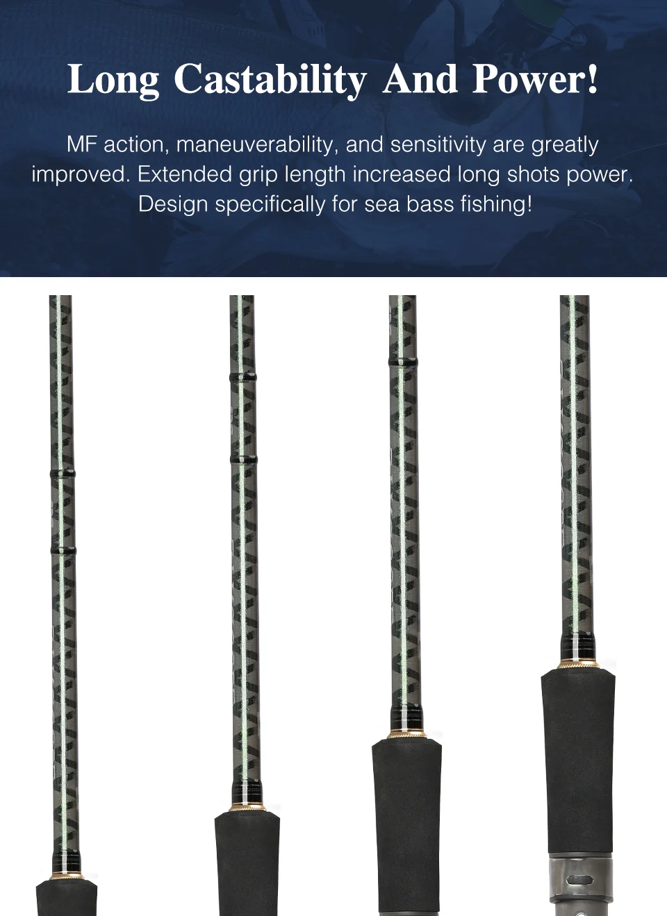 TSURINOYA Long Casting Seabass Rod STRUGGLE MF Action ML M 3.21m 2.92m 2.77m 2.62m 2 Section Spinning Rod Shore Fishing Rod