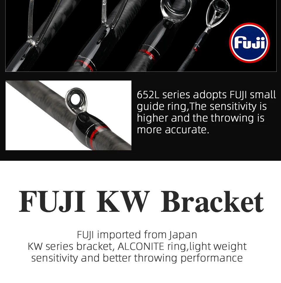 TSURINOYA High Sensitivity Fishing Rod ELITE Ⅲ Bass Rod 2.28m 2.36m Fast Action FUJI Guide Casting Spinning Carbon Bass Rod