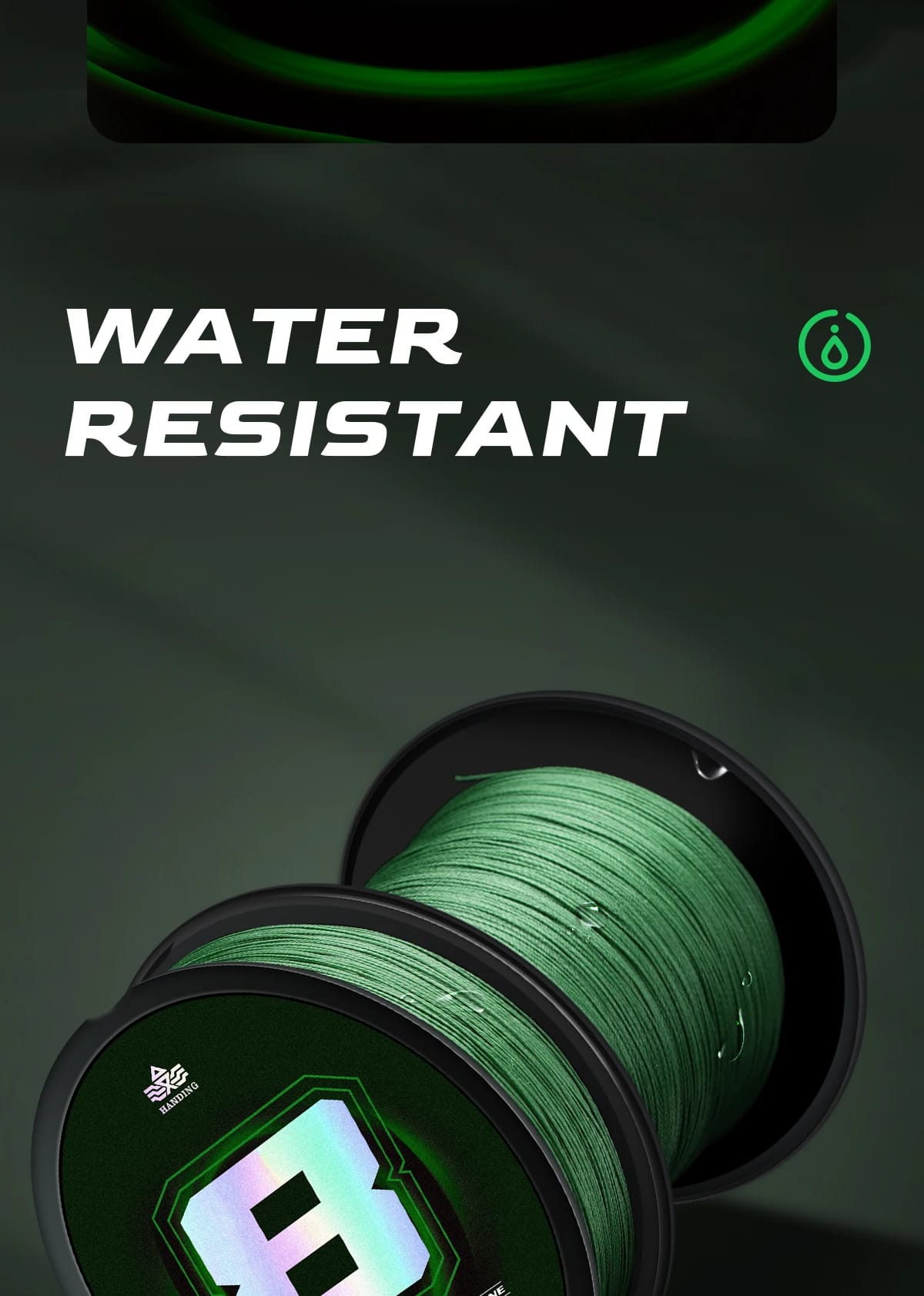HANDING X4 Braided Fishing Line Super Thin and Strong Fishing Line, HyperOSi® Coating Smooth and Abrasion Resistant Braided Line