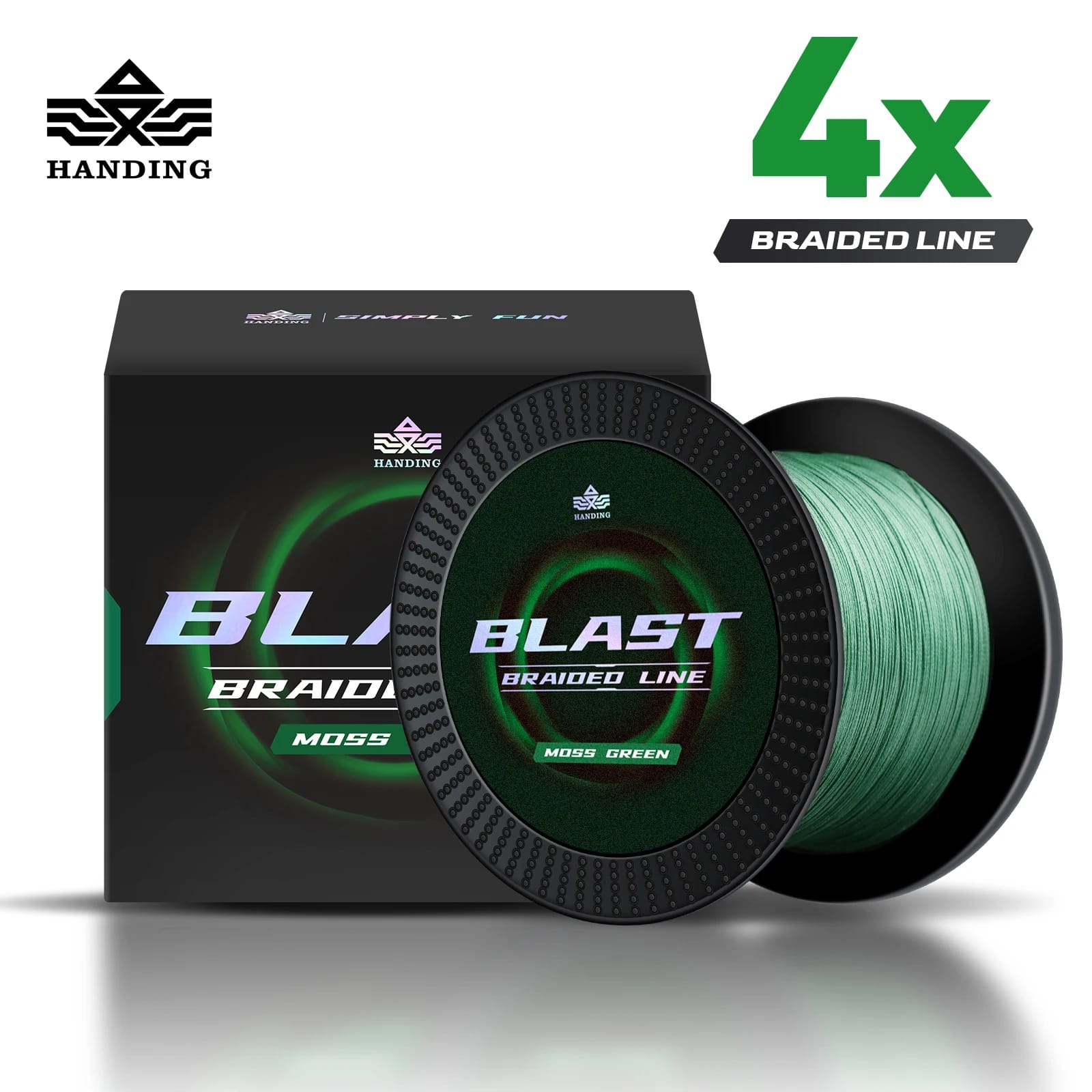 HANDING X4 Braided Fishing Line Super Thin and Strong Fishing Line, HyperOSi® Coating Smooth and Abrasion Resistant Braided Line