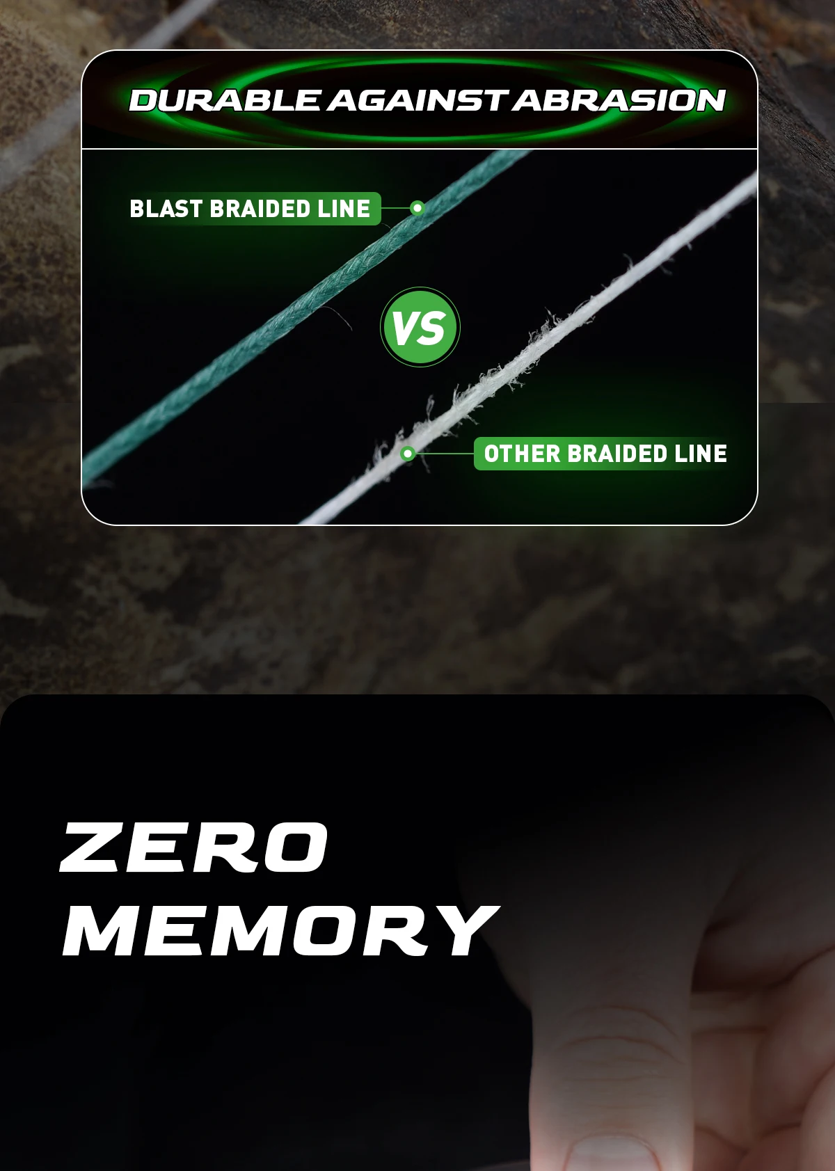 HANDING X4 Braided Fishing Line Super Thin and Strong Fishing Line, HyperOSi® Coating Smooth and Abrasion Resistant Braided Line