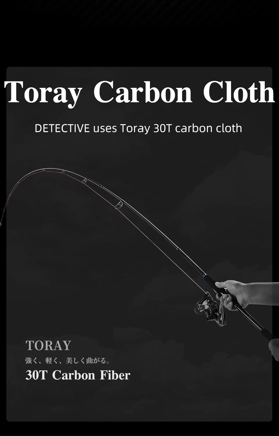 TSURINOYA Long Casting Inshore Spinning Fishing Rod Detective 3.0m 3.3m 3 Section Medium Power FUJI Guide Reel Seat Seabass Rod