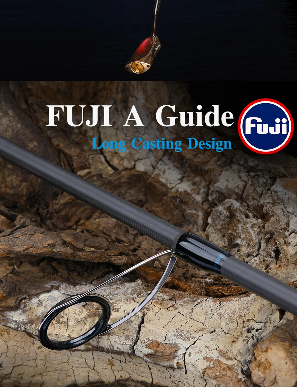 TSURINOYA Long Casting Inshore Spinning Fishing Rod Detective 3.0m 3.3m 3 Section Medium Power FUJI Guide Reel Seat Seabass Rod