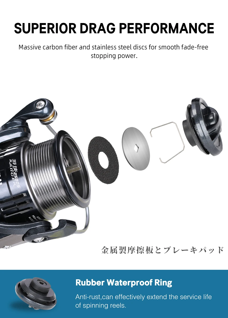 TSURINOYA 187g Ultra-light Spinning Fishing Reel RANGER 2000S 2500S 3000S Shallow Spool Long Casting Sea Fishing Pike Bass Wheel