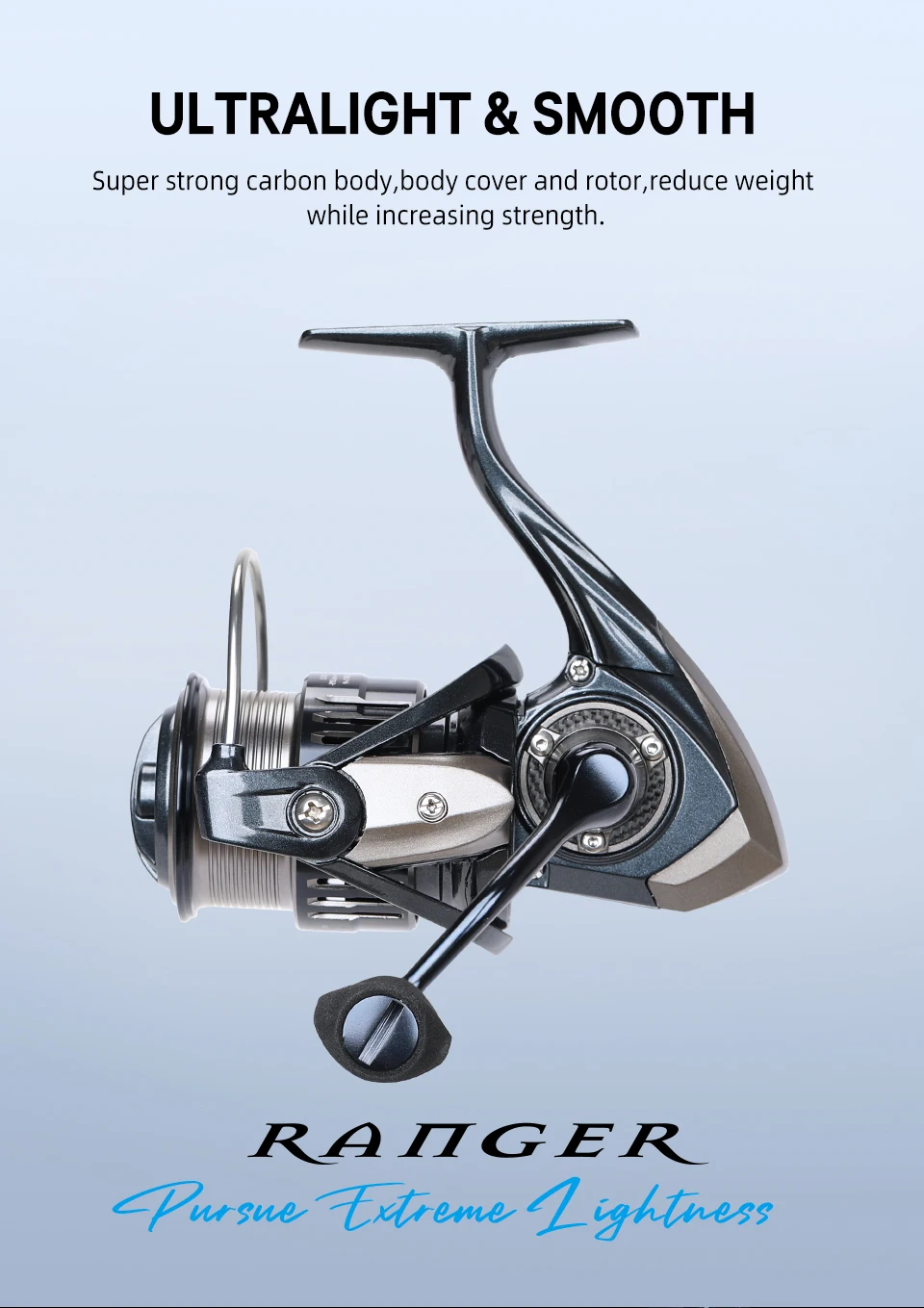 TSURINOYA 187g Ultra-light Spinning Fishing Reel RANGER 2000S 2500S 3000S Shallow Spool Long Casting Sea Fishing Pike Bass Wheel