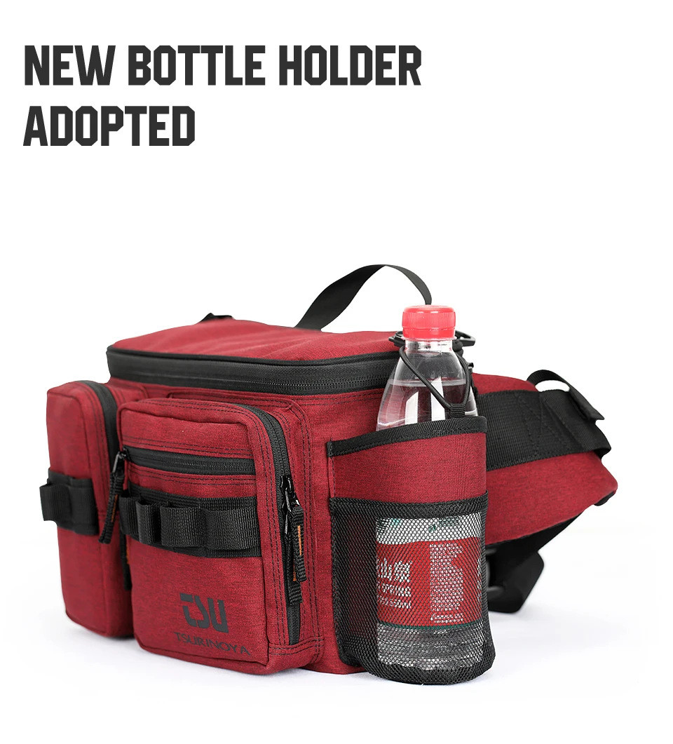 TSURINOYA Fishing Bag RX1911 Multifunction  Large Capacity Waterproof Hip Bag Fishing Tackle Pack Outdoor Shoulder Bags