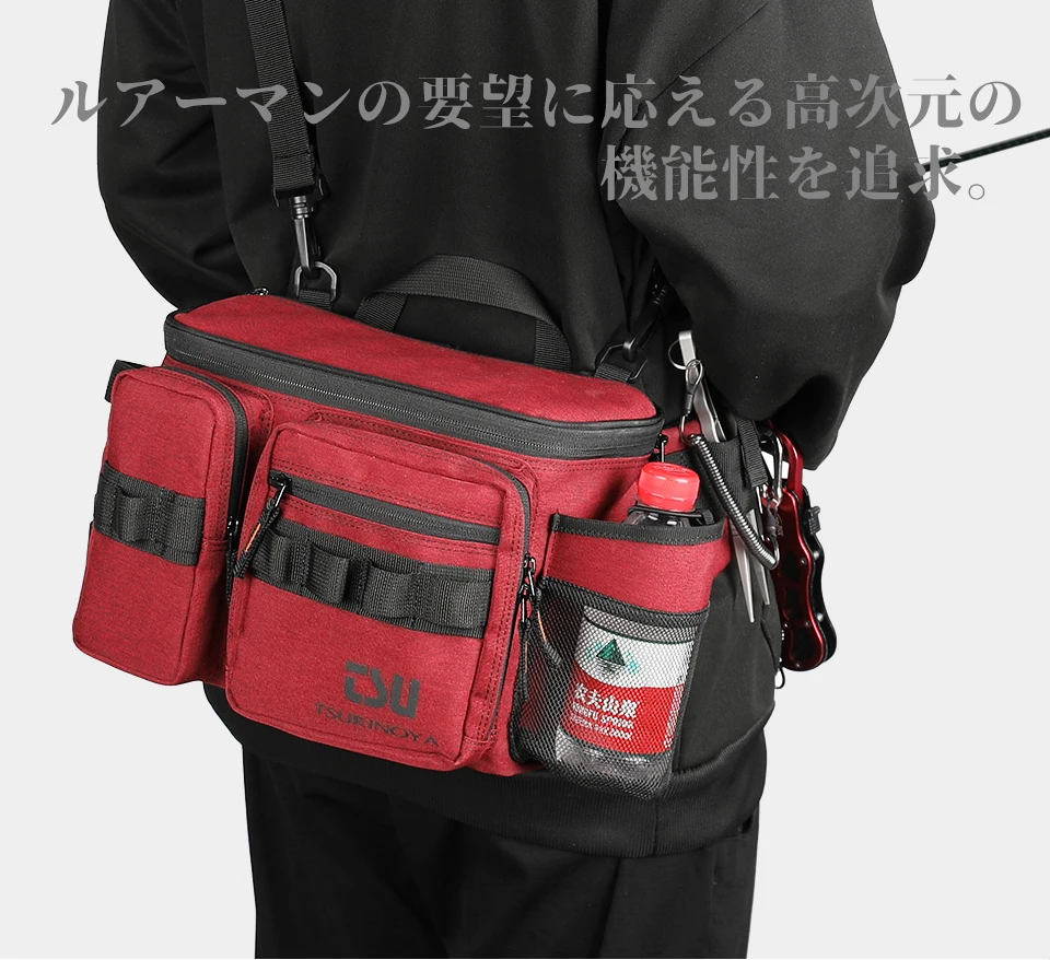 TSURINOYA Fishing Bag RX1911 Multifunction  Large Capacity Waterproof Hip Bag Fishing Tackle Pack Outdoor Shoulder Bags