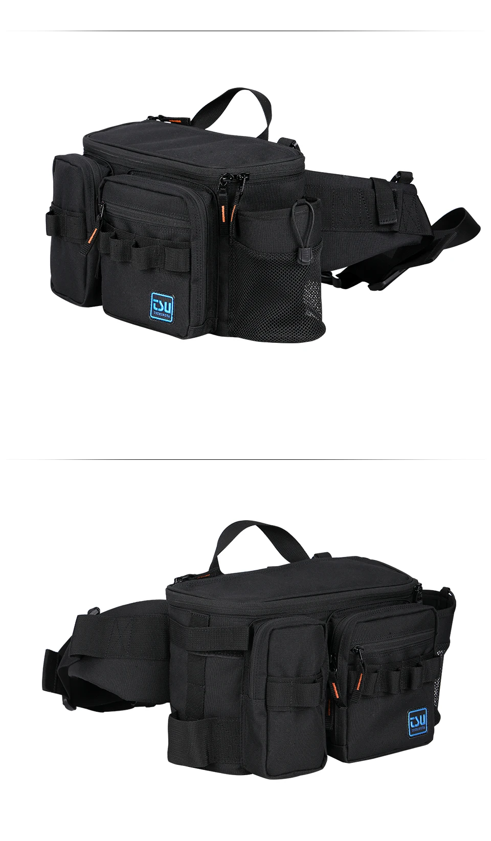 TSURINOYA Fishing Bag RX1911 Multifunction  Large Capacity Waterproof Hip Bag Fishing Tackle Pack Outdoor Shoulder Bags