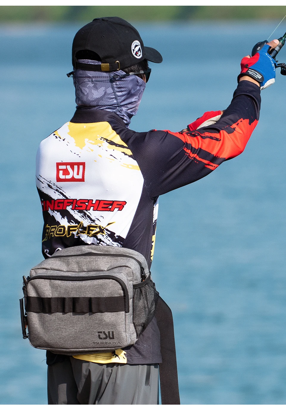 TSURINOYA Multifunctional Portable Fishing Tackle Bag High Capacity Hip Bag Waist Pack Fish Lures Utility Storage Shoulder Bag