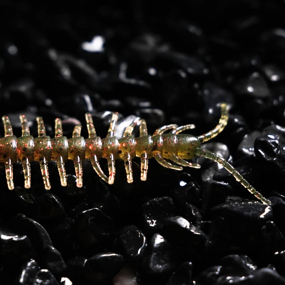 HANDING Centipede Lures for Bass 6Pcs/Bag TPE Material Soft Plastic Bait Super Realistic Fishing Lure Centipede Soft Bait Lures
