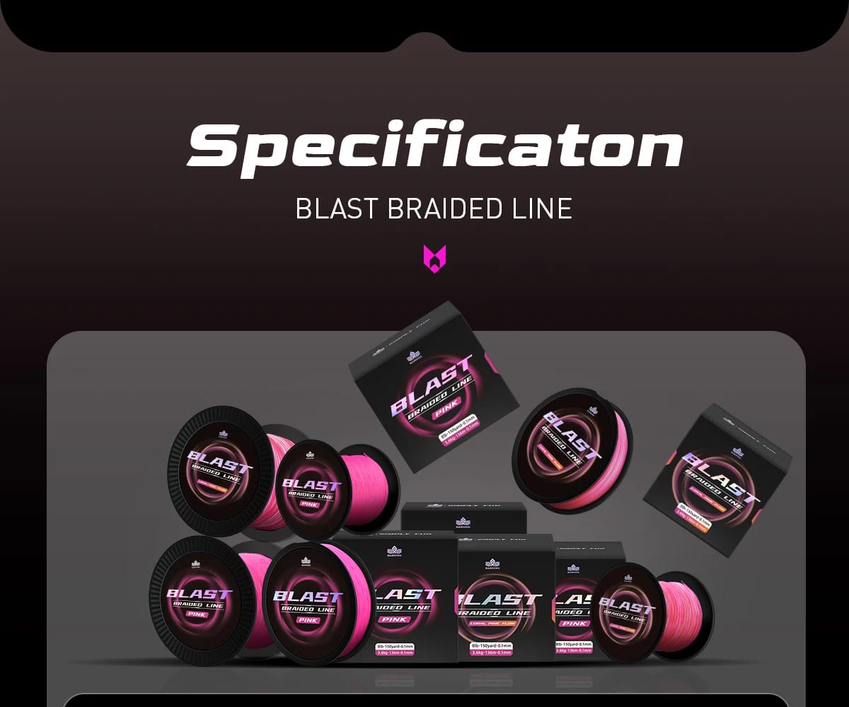 HANDING Blast X4  Braided PE Line 8-60LB Strong Strength Fishing Line Ultra Density and Thin From 0.01mm Braided Fishing Wire