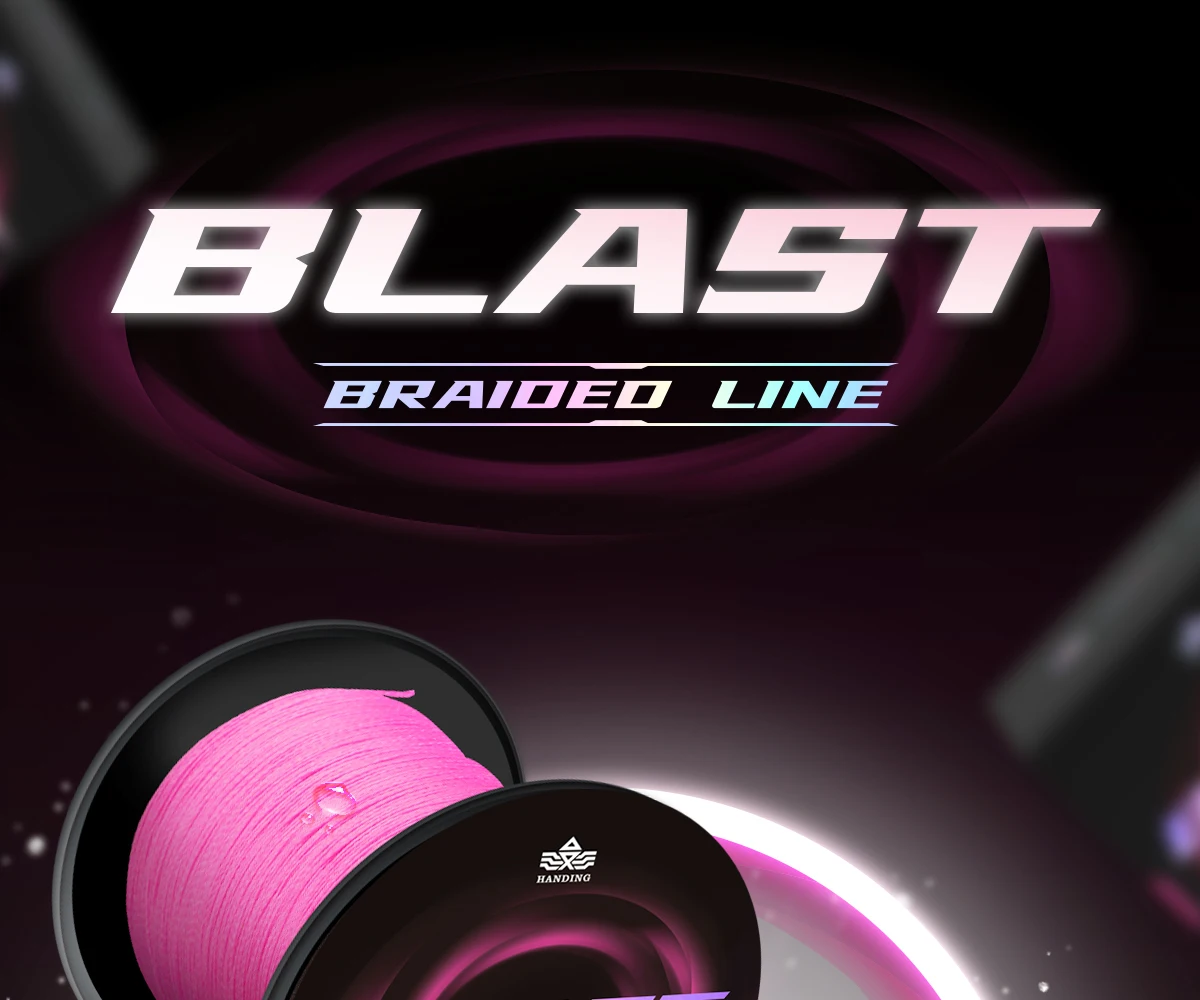HANDING Blast X4  Braided PE Line 8-60LB Strong Strength Fishing Line Ultra Density and Thin From 0.01mm Braided Fishing Wire