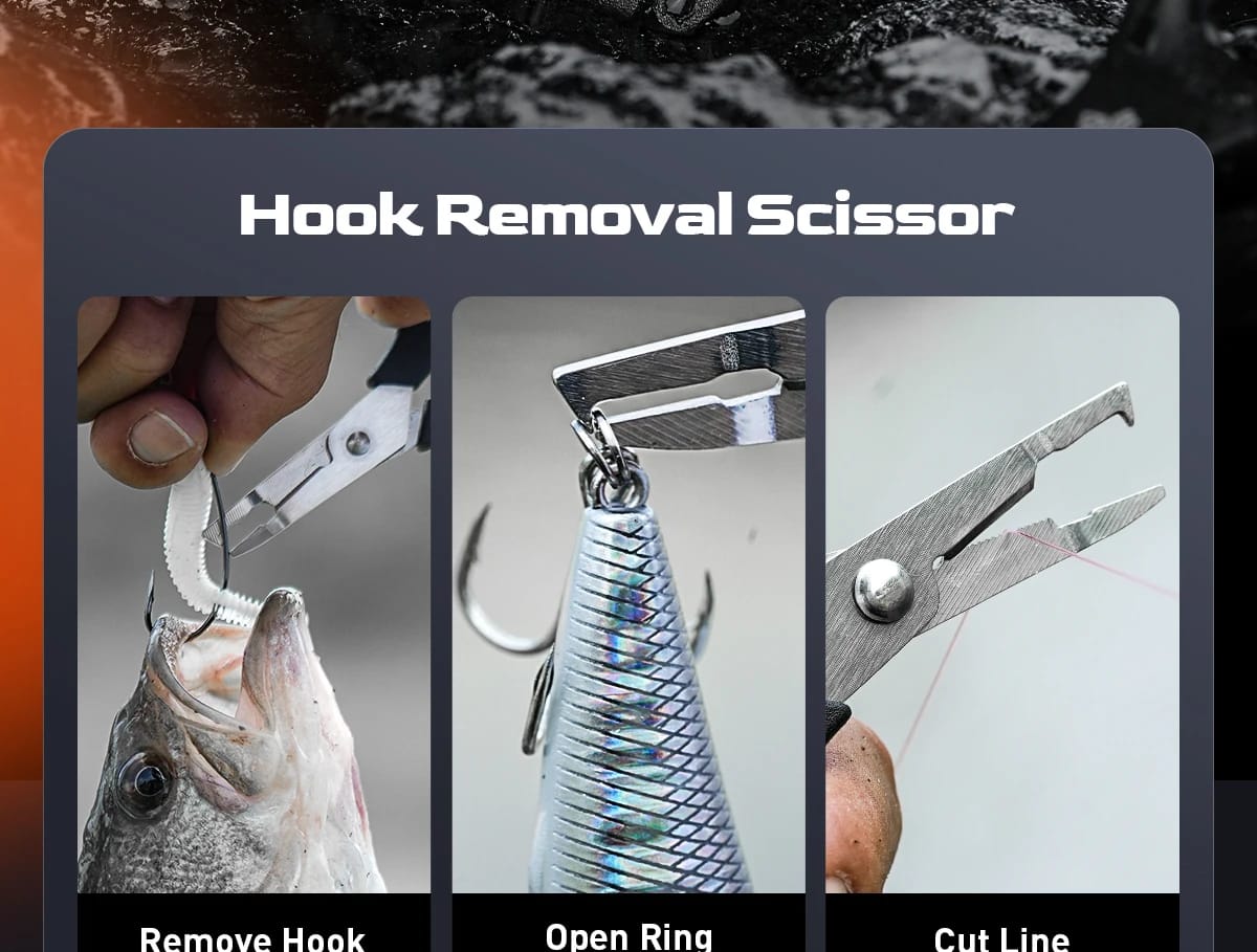 HANDING Fishing Scissors Stainless Steel High Quality Remove Hook and Cut Fishing Ling Easy to Carry Fishinig Tools Accessory