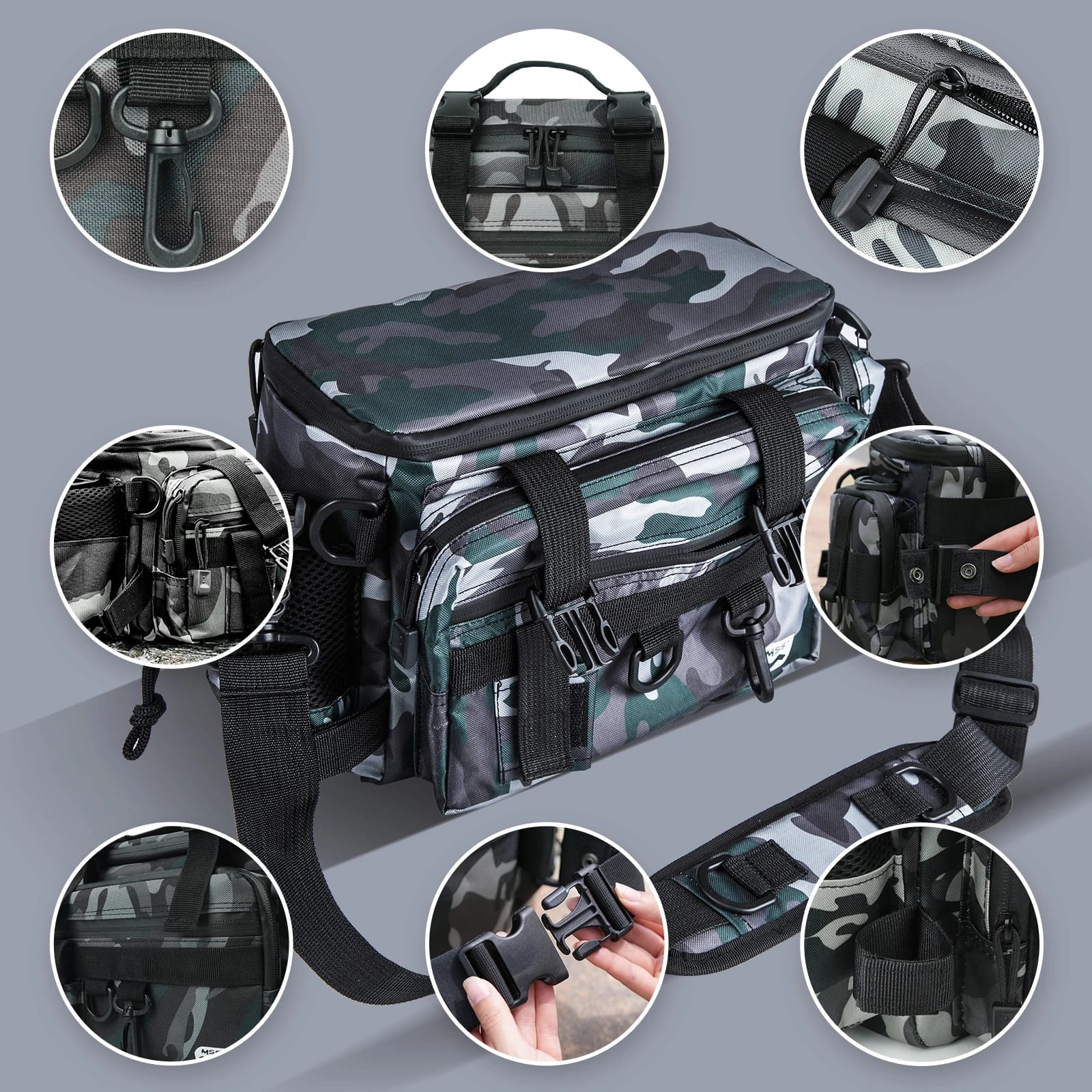 HANDING Large Capacity Multifunction Fishing Backpack Fishing Tackle Waterproof Outdoors Bags for Fishing Lure Box Gear Storage