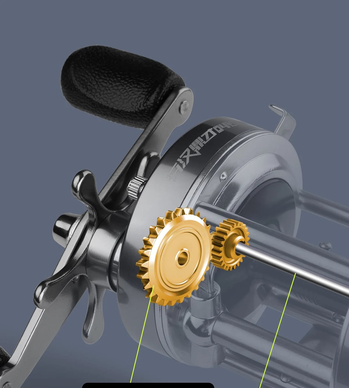 HANDING Flag Round Baitcasting Reel, Aluminum Alloy Body Fishing Reels, 13kg Max Drag, 5.3:1 Gear Ratio, 12+1 BB Reel for Pike