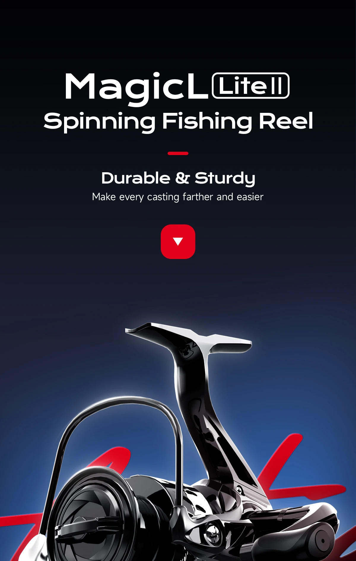 HANDING LiteⅡ Fishing Reels ALL-AROUND Reel 6.5KG Max Drag 1000-6000 Series Smooth and Durable Spinning Reel 5.2:1 Gear Ratio