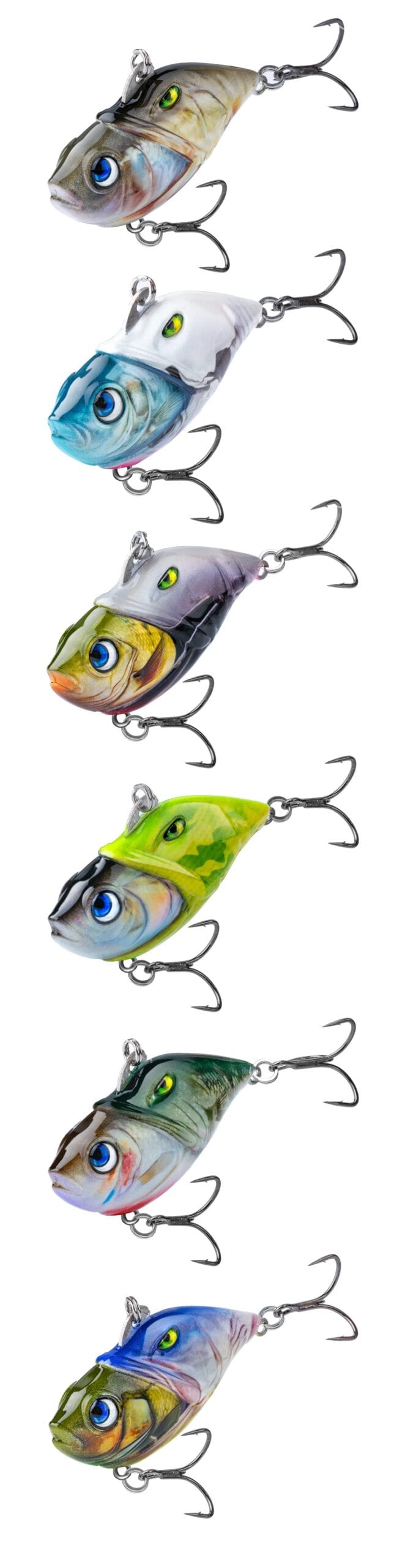 HANDING 3Pcs/Pack M1 VIB Lipless Crankbait Fishing Lures Hard Bait Mustad Treble Hooks For Bass Pike Trolling Tackle  Lures Bait