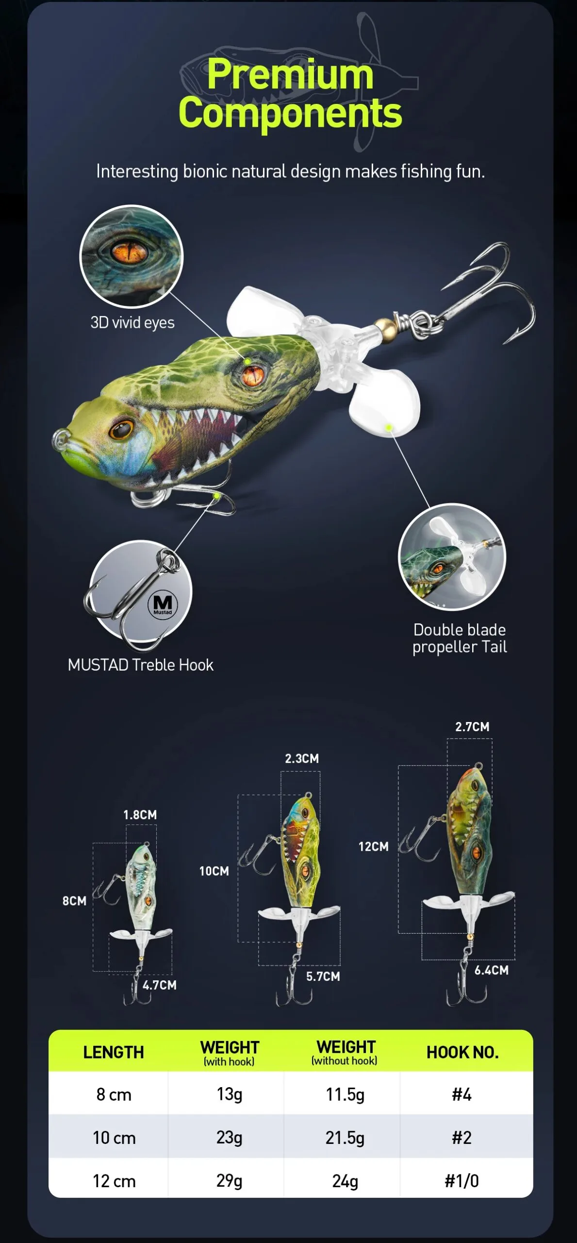 HANDING 3pcs/pack M1 Popper Topwater Fishing Lure Durable Steel Ring Fishing Tackle Sound Effect Floating Topwater Fishing Lures