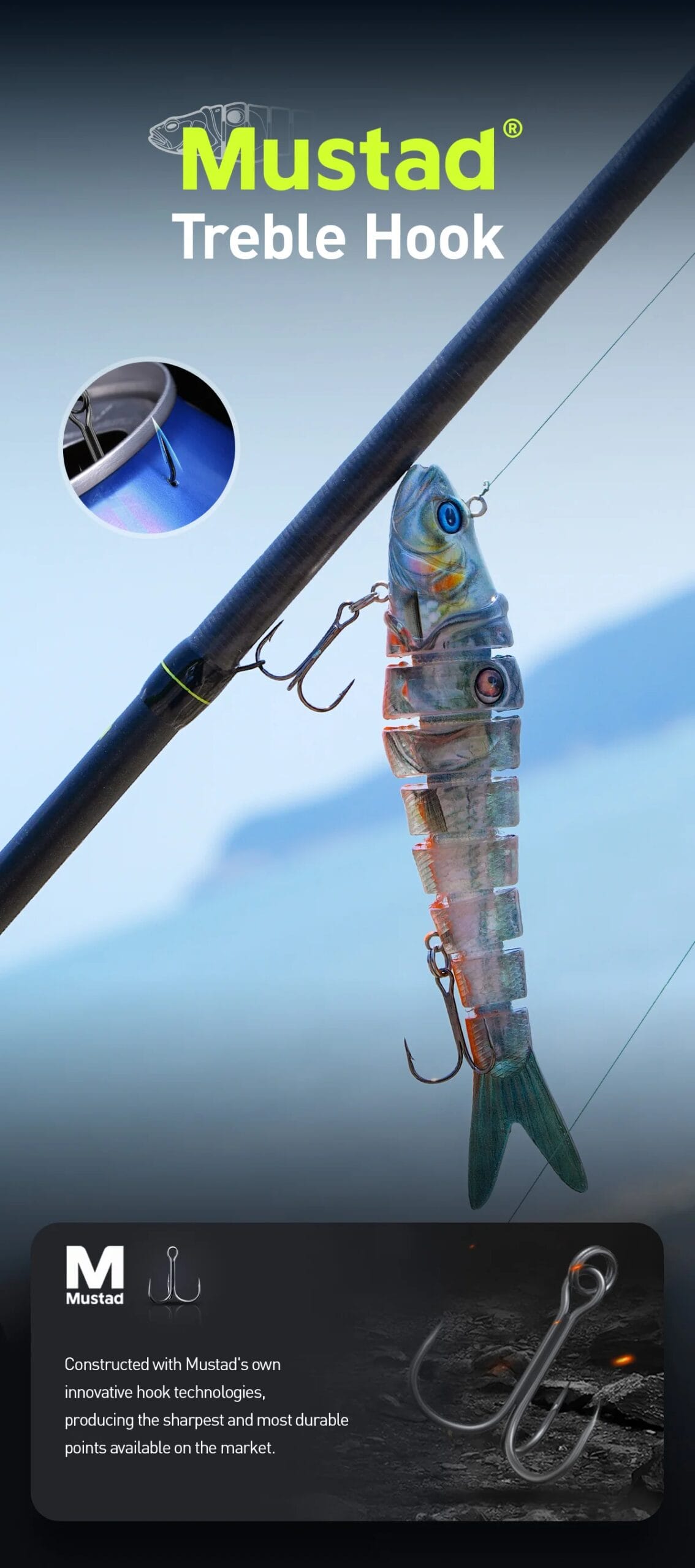HANDING 3pcs/pack 8 Segments Multi-Jointed Swimbait Fishing Lure 0.98m/s Sinking Speed Spinning Casting Pike and Bass Fishing