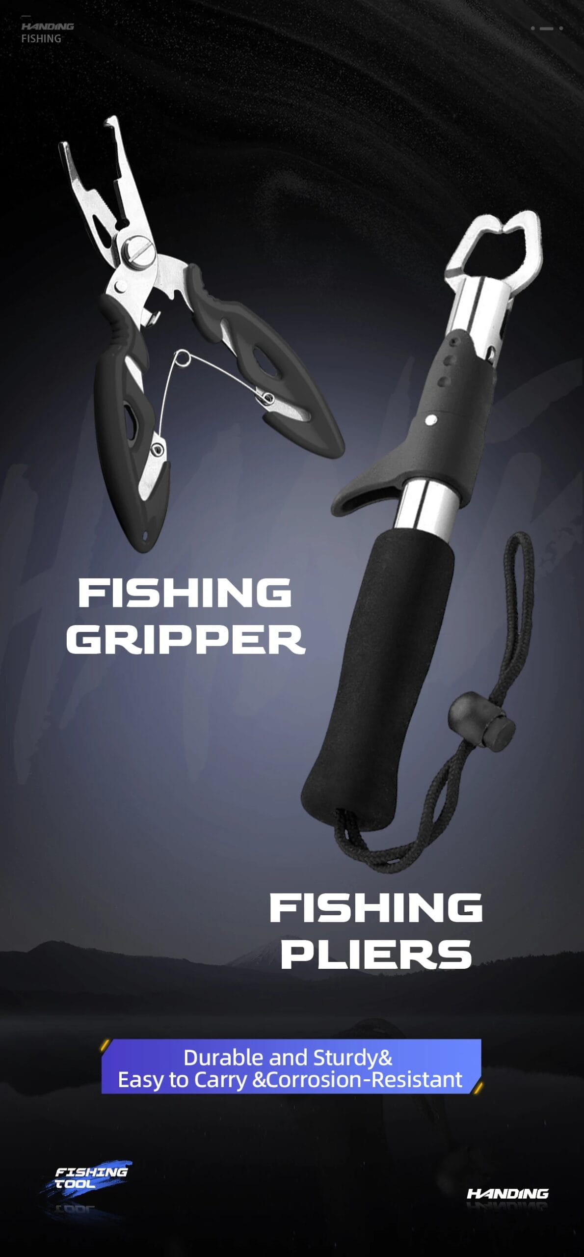HANDING Fishing Pliers and Fishing Gripper Tools for Fishing Easy to Carry, Durable Sturdy and Corrosion-Resistant Multifunction