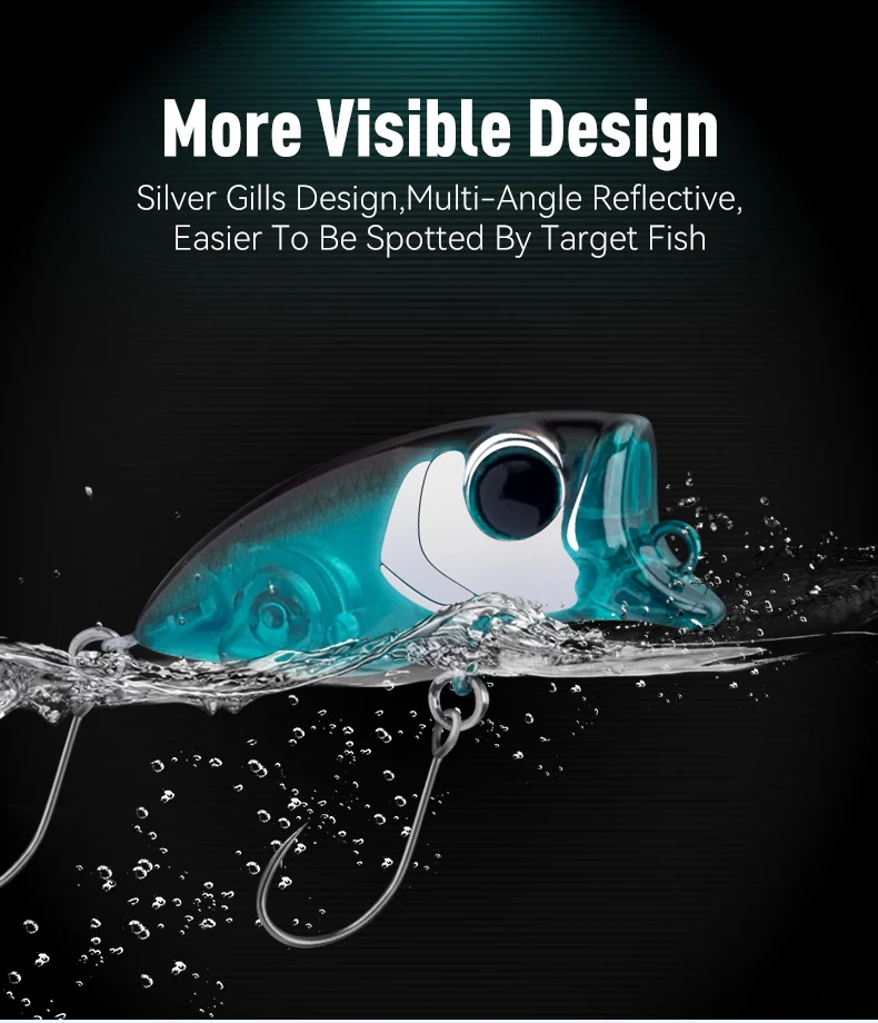 Kingdom Micro Minnow Hard Bait Topwater Fishing Lures 2.4g 35mm Z-Action High Quality Floating Popper Single Hook For Bass Pike