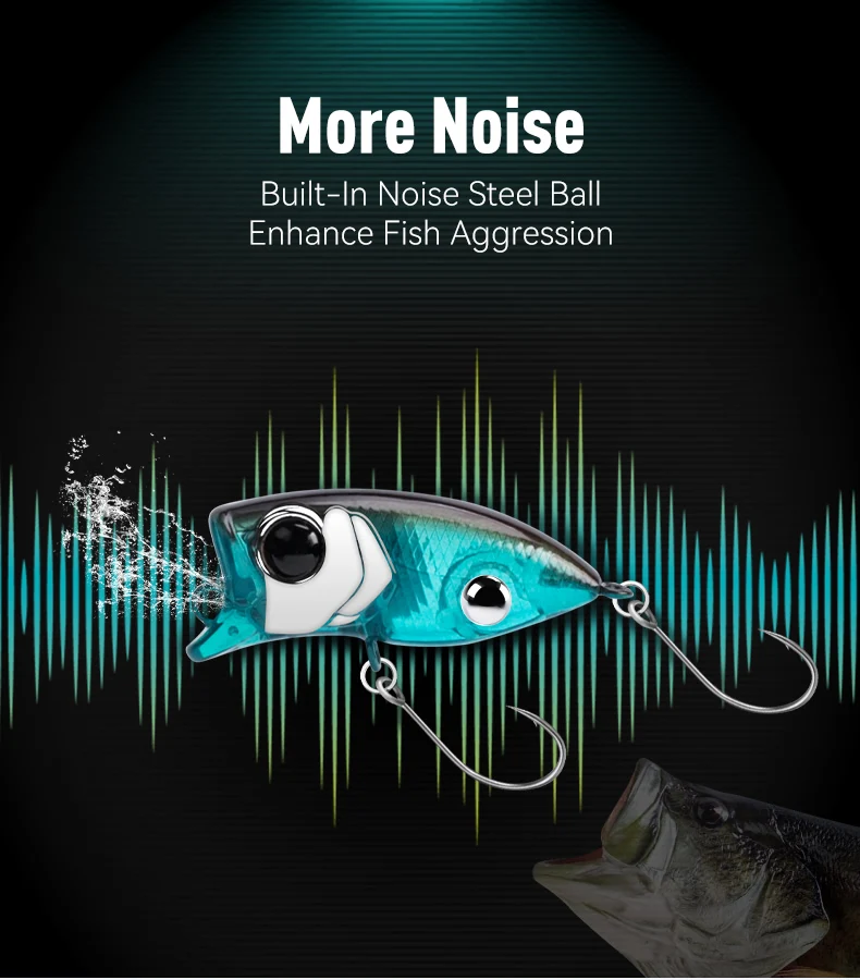 Kingdom Micro Minnow Hard Bait Topwater Fishing Lures 2.4g 35mm Z-Action High Quality Floating Popper Single Hook For Bass Pike