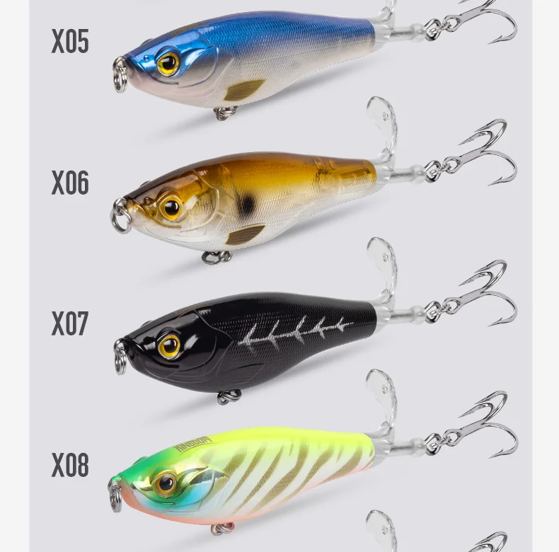 KINGDOM Propeller Floating Fishing Lures 9cm 11g 11cm 17g Topwater Artificial Swimbaits Plopper Seabass Soft Rotating Tail Lure