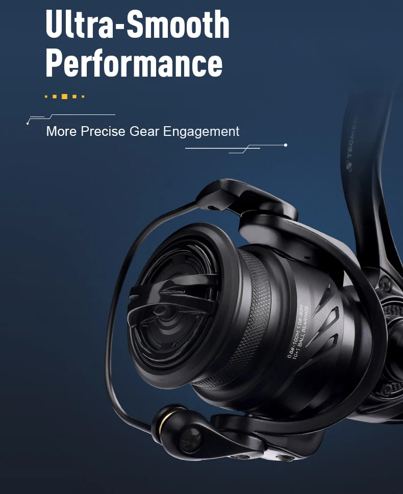Kingdom Tegmen Spinning Fishing Reels 143g 5.2:1 6.2:1 High Speed Gear Ratio 9kg Max Drag 10+1 BB Carbon Fishing Tackle Reel