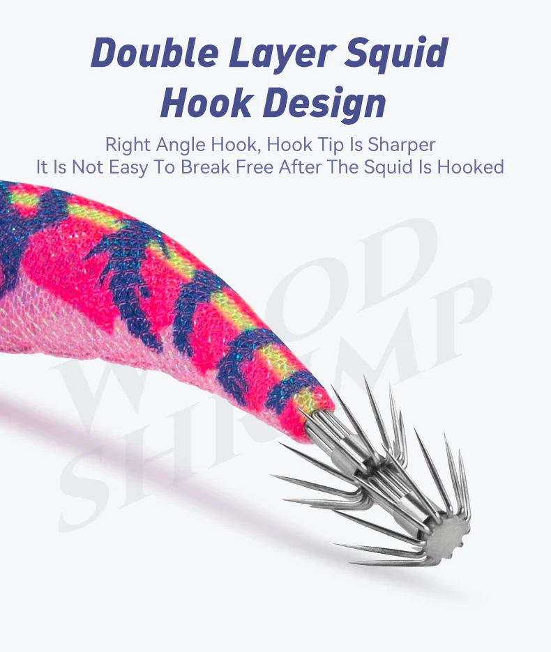 Kingdom New Saltwater Egi Squid Jig 2.5# 3.0# 3.5# Japan Quality Customize Color Artificial Shrimp Lure Squid Jigging for Sea