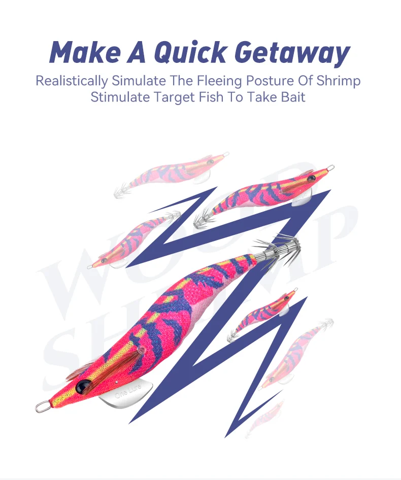 Kingdom New Saltwater Egi Squid Jig 2.5# 3.0# 3.5# Japan Quality Customize Color Artificial Shrimp Lure Squid Jigging for Sea