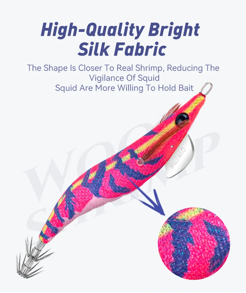Kingdom New Saltwater Egi Squid Jig 2.5# 3.0# 3.5# Japan Quality Customize Color Artificial Shrimp Lure Squid Jigging for Sea