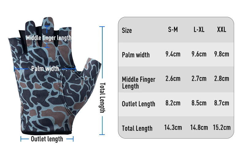 Kingdom Anti-Slip Fishing Gloves Comfort Breathable Durable Outdoor Sun protection Women Men Universal Fishing Protection Gloves