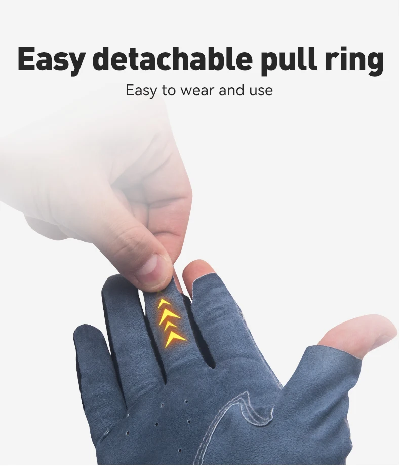 Kingdom Anti-Slip Fishing Gloves Comfort Breathable Durable Outdoor Sun protection Women Men Universal Fishing Protection Gloves