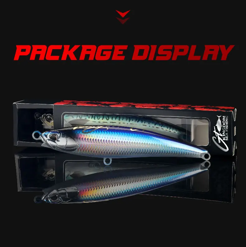 Kingdom Floating Pencil Sea Fishing Lures 160mm 40g 180mm 52g 200mm 71g Z Action Artificial Hard Wobbler Saltwater Tuna Bait