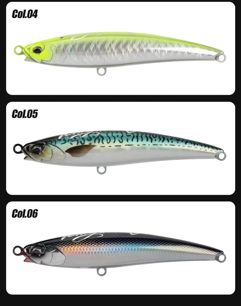 Kingdom Floating Pencil Sea Fishing Lures 160mm 40g 180mm 52g 200mm 71g Z Action Artificial Hard Wobbler Saltwater Tuna Bait