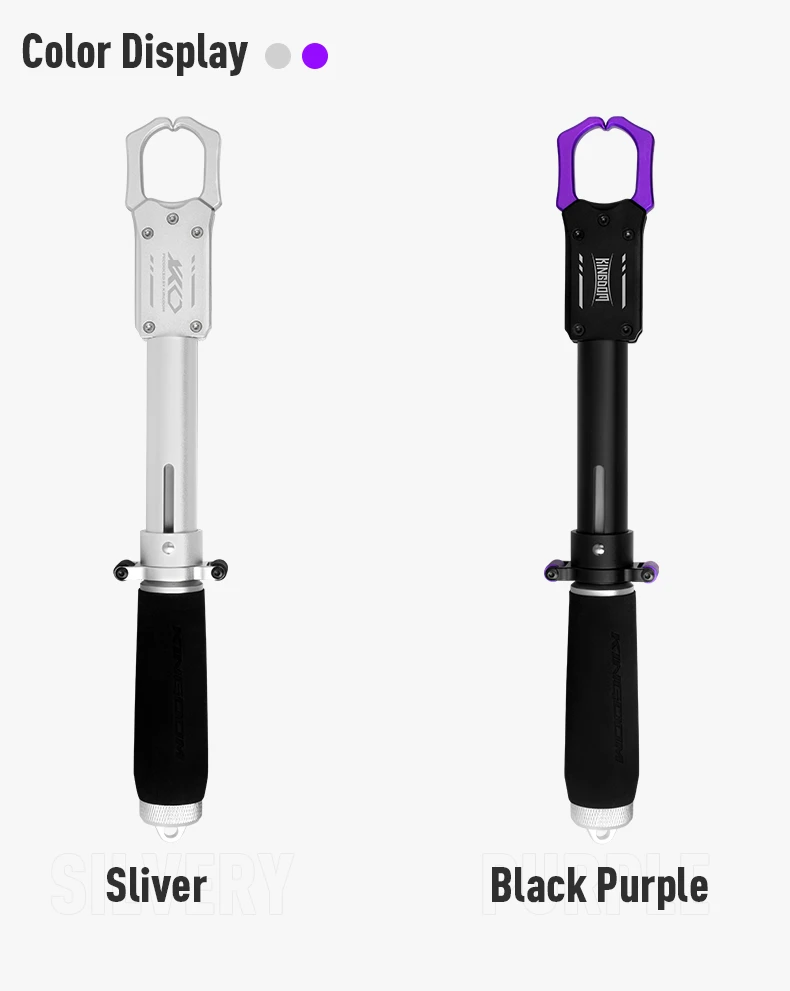 Kingdom Aluminum Fishing Gripper 30/40/60cm Portable Fish Controller Professional Fish Grip Lip Catcher Fish Control Tackle