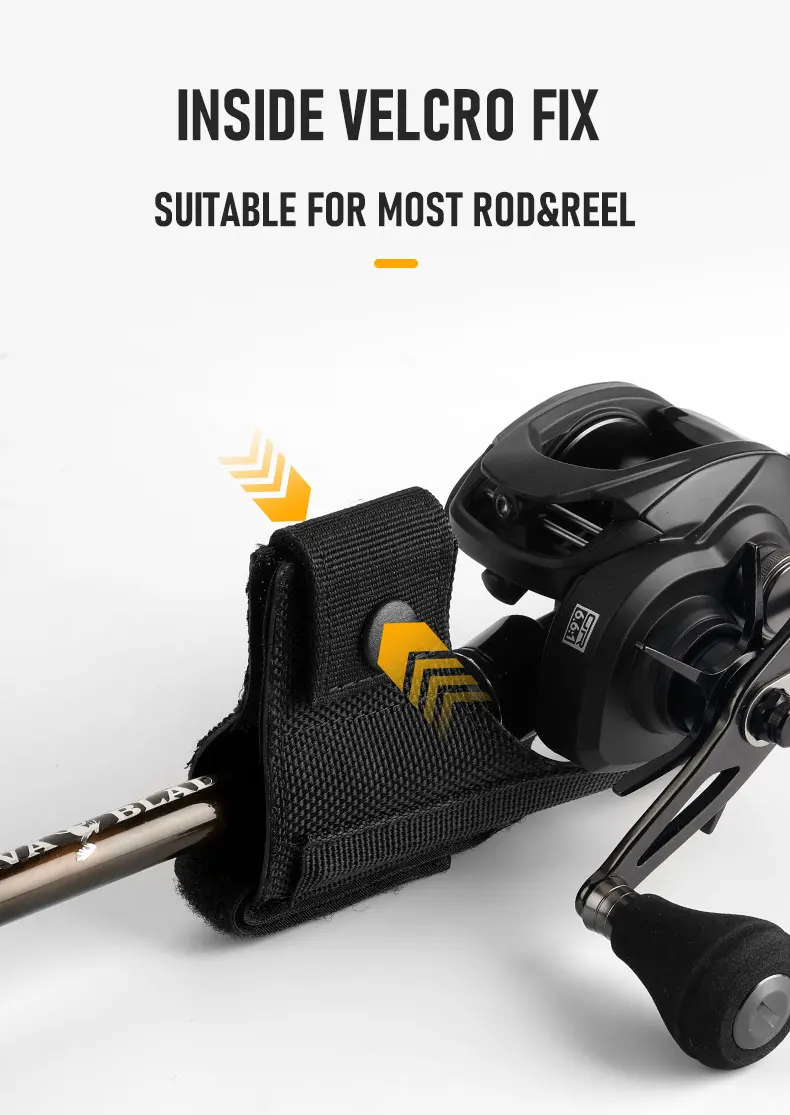 Kingdom Fishing Rod Holder Free Velcro Design Nylon Portable Lightweight Pole Inserter Rod Holder Fishing Tackles Accessories