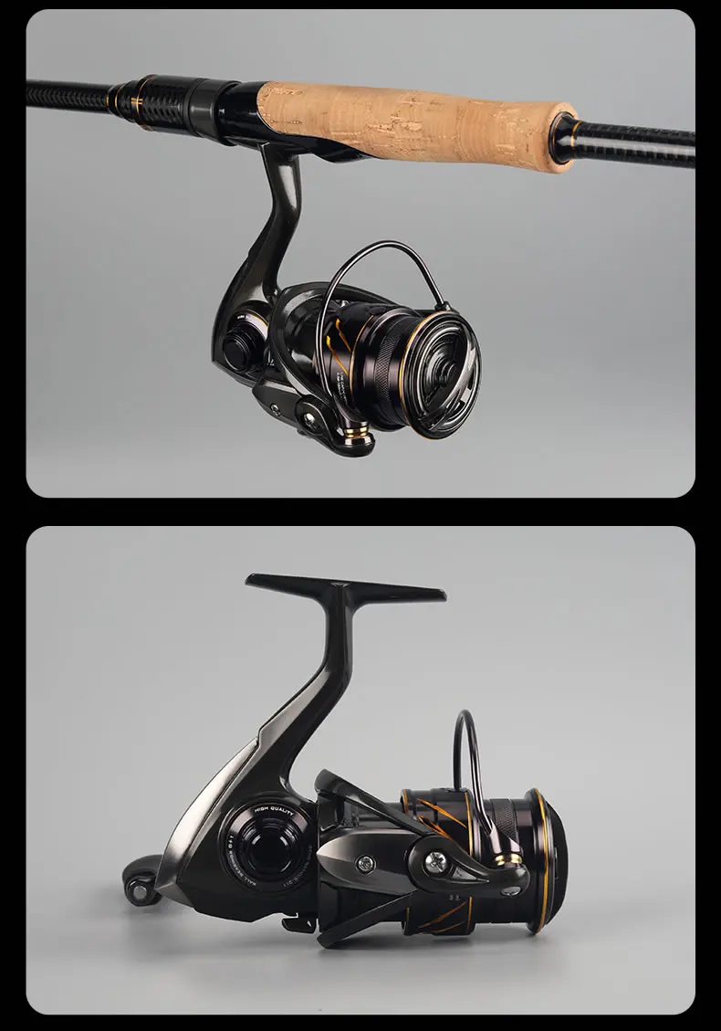 Kingdom Micro Fly Pro Fishing Spinning Reel 160g Utra light 8+1 Sealed Bearings 8KG Max Drag 5.2:1 Gear Ratio Fishing Reel