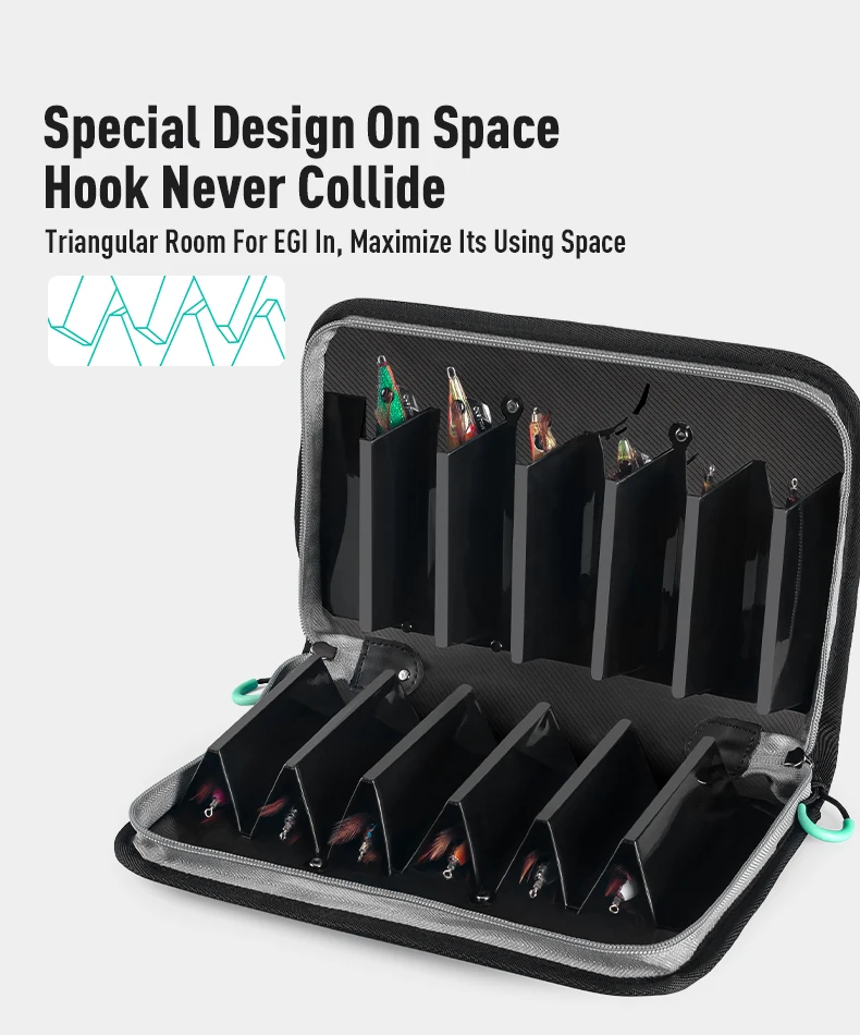 Kingdom Squid Jig Organizer Box Octopus Egi Case with 6/12/40 Grids Plastic Storage Container for Minnow Hard Bait Sea Tool Case