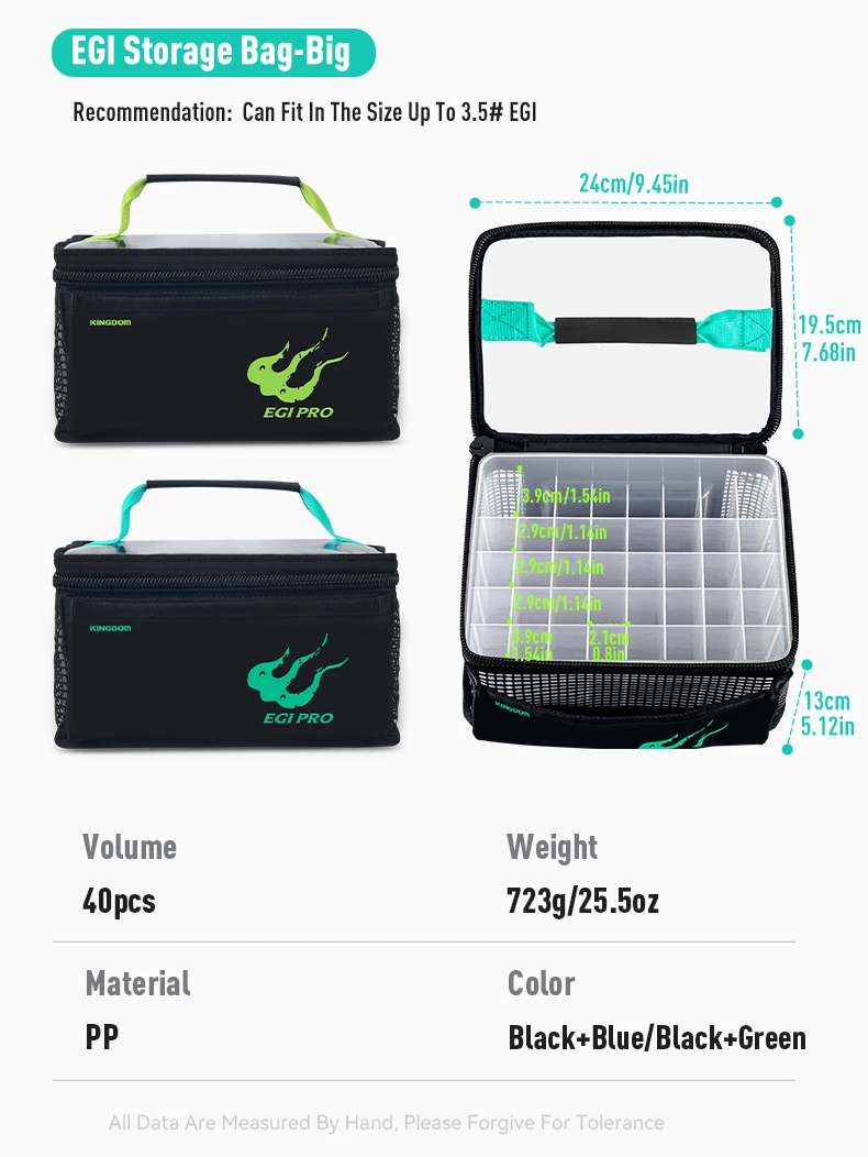 Kingdom Squid Jig Organizer Box Octopus Egi Case with 6/12/40 Grids Plastic Storage Container for Minnow Hard Bait Sea Tool Case