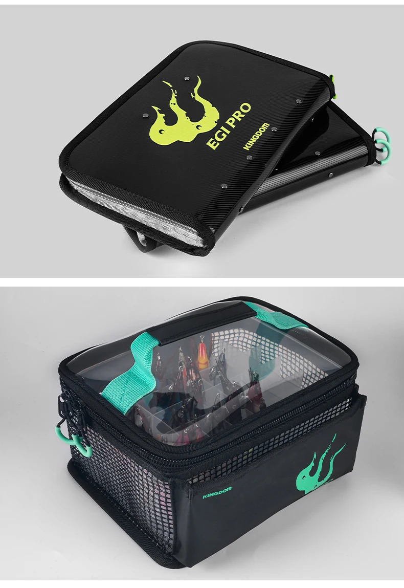 Kingdom Squid Jig Organizer Box Octopus Egi Case with 6/12/40 Grids Plastic Storage Container for Minnow Hard Bait Sea Tool Case