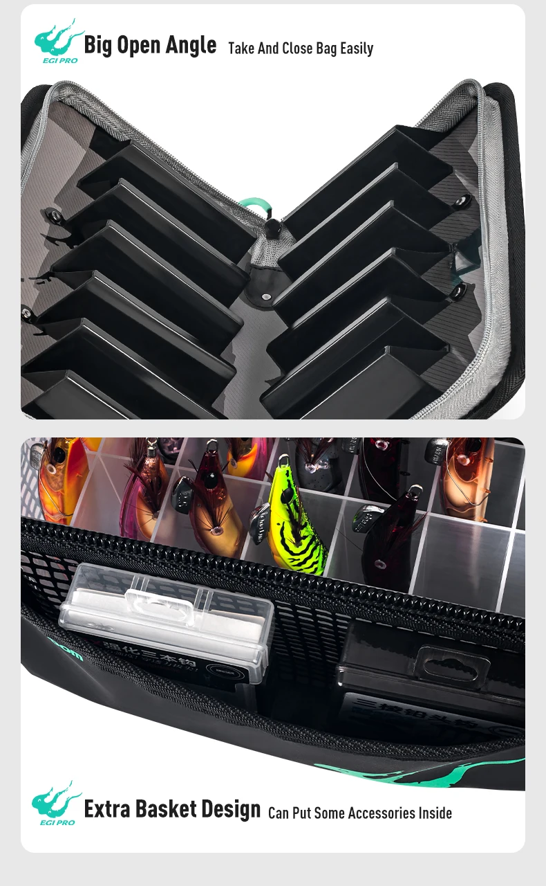 Kingdom Squid Jig Organizer Box Octopus Egi Case with 6/12/40 Grids Plastic Storage Container for Minnow Hard Bait Sea Tool Case