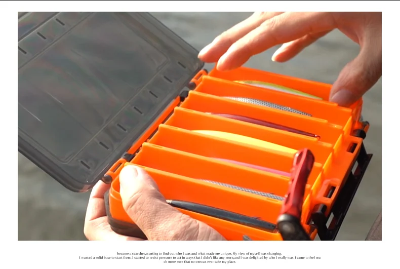 Kingdom Fishing Tackle Boxes 12 14 Compartments Double Sided High Strength Boxes Plastic Fishing Accessories Storage Case