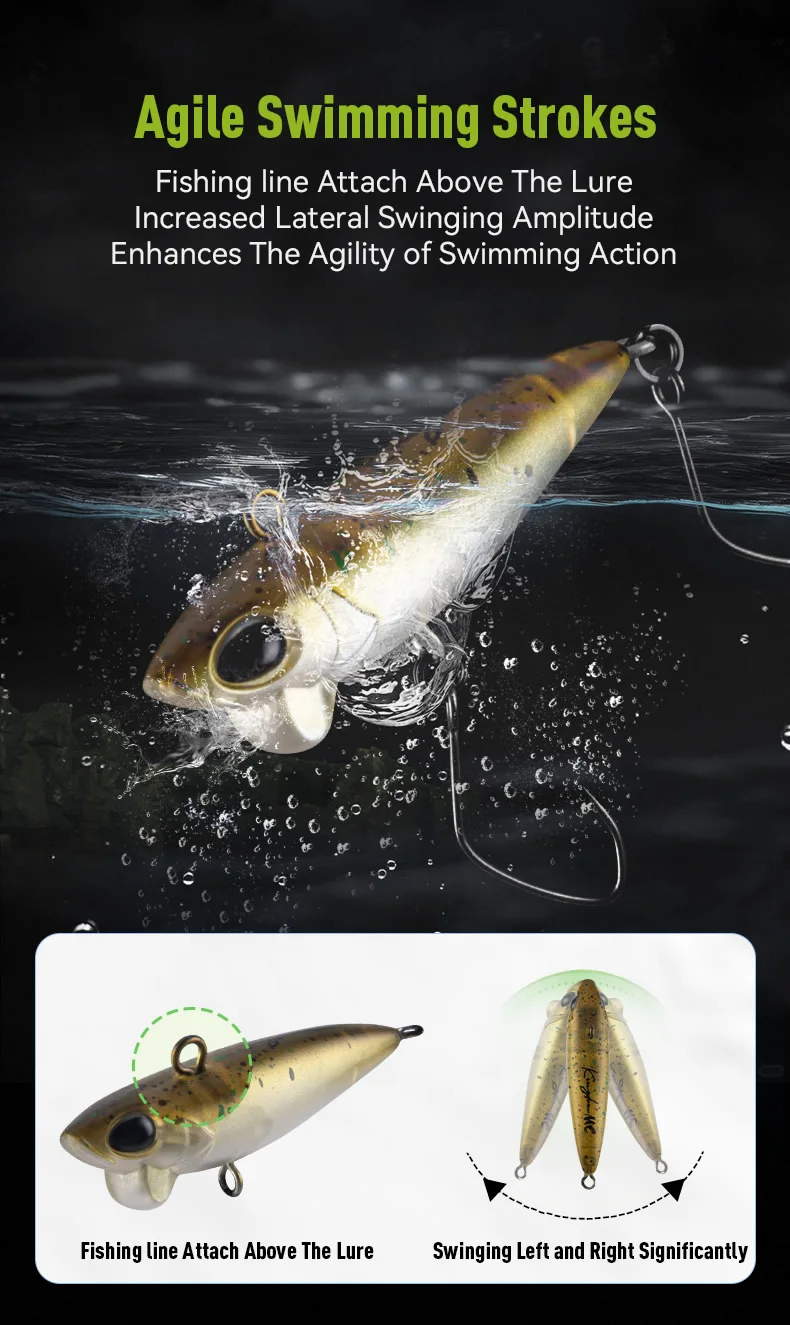 Kingdom Micro Pencil Fishing Lure 2.4g 38mm 2.8g 45mm Artificial Sinking Pencil Bait Single Hook Wobbers For Bass Trout Fishing