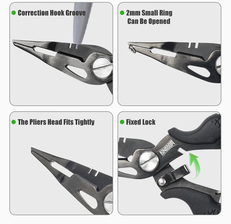 Kingdom Fishing Pliers Line Cutter 62g Multifunctional Plier Steel Knot Scissors Hook Remover Fishing Tackle Equipment