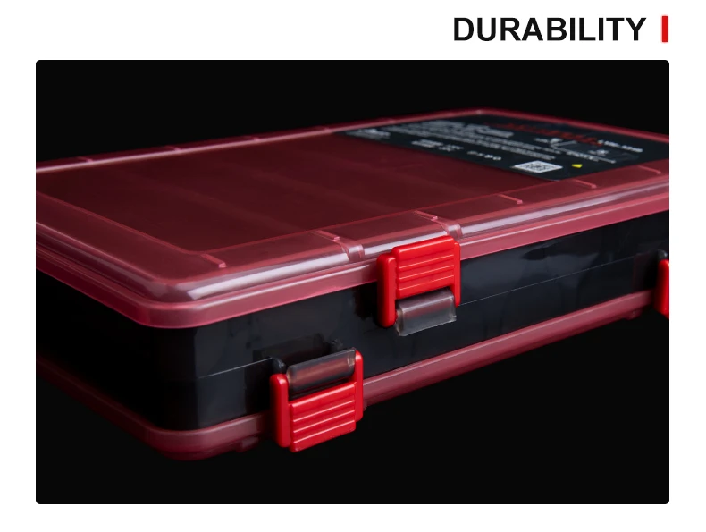 Kingdom Fishing Lure Tackle Boxes 12 14 Compartments Plastic Fishing Accessories Storage Case Double Sided High Strength Boxes