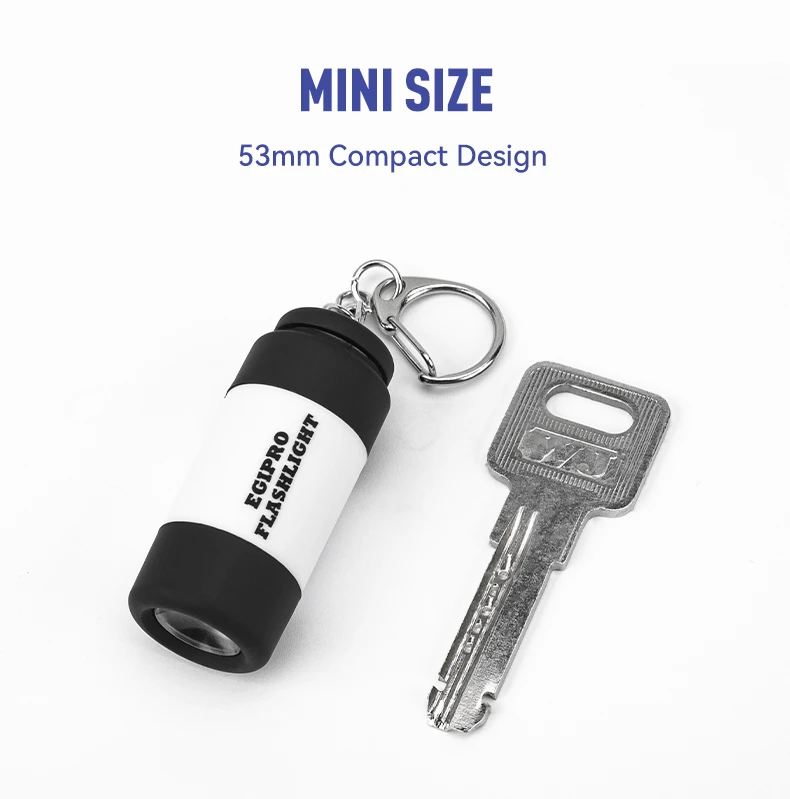 Kingdom Flashlight Fishing Tackle USB Interface Mini Easy Carry Use 5.3cm*2cm Rechargeable Plastic Fishing Flashlight Tools