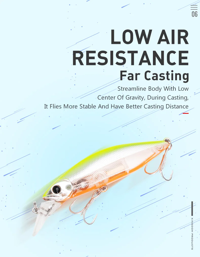Kingdom Slow Sinking Pencil Fishing Lures Noise Minnow 70mm 12g 55mm 7g Swimbaits Swing Hard Baits Wobblers Fishing Tackle Kingdom Slow Sinking Pencil Fishing Lures Noise Minnow 70mm 12g 55mm 7g Swimbaits Swing Hard Baits Wobblers Fishing Tackle